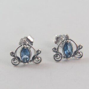 Pandora Pumpkin Stud Earrings – Sterling Silver (A24)